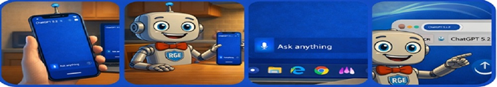 Chip, Red Glen Electronics' friendly ChatGPT companion banner