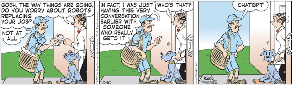 Blondie cartoon about ChatGPT and AI