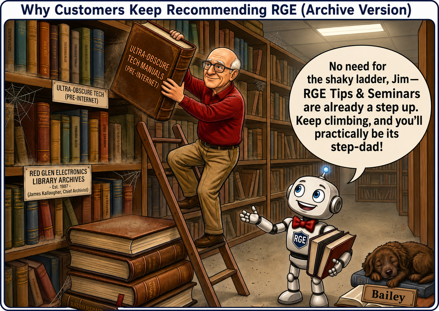 Red Glen Electronics Archives cartoon