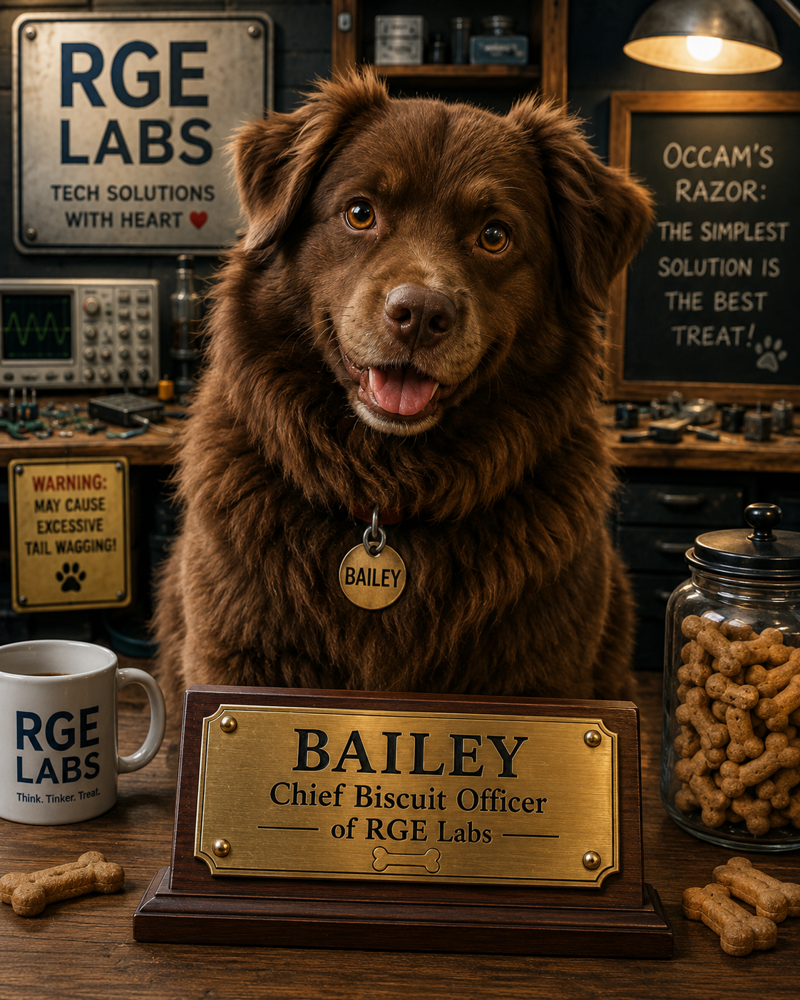 Bailey, Chief Biscuit Officer at Red Glen Electronics